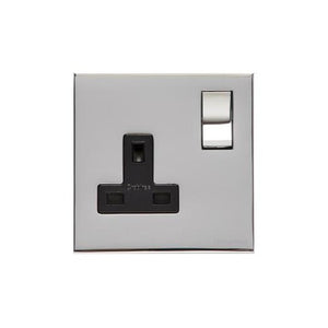 Winchester Range Polished Chrome Switches & Sockets, W02 - Single Socket (13 Amp) by Heritage Brass By M-Marcus