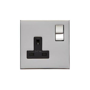 Winchester Range Polished Chrome Switches & Sockets, W02 - Single Socket (13 Amp) by Heritage Brass By M-Marcus