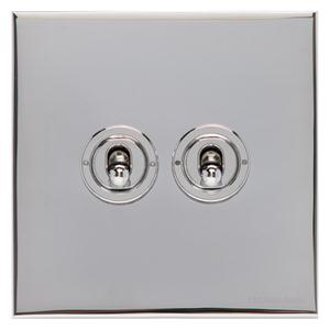 Winchester Range - Polished Chrome - 2 Gang Dolly Switch