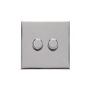 Winchester Range Polished Chrome Switches & Sockets, W02 - 2G Multi Location Primary Dimmer by Heritage Brass By M-Marcus