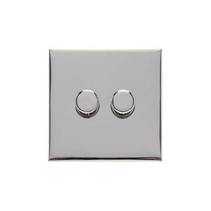 Winchester Range Polished Chrome Switches & Sockets, W02 - 2G Multi Location Primary Dimmer by Heritage Brass By M-Marcus
