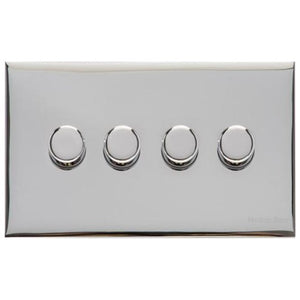 Winchester Range Polished Chrome Switches & Sockets, W02 - 4G Multi Location Primary Dimmer by Heritage Brass By M-Marcus