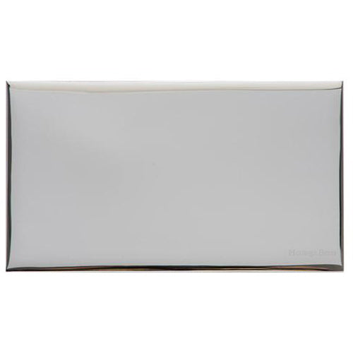 Winchester Range Polished Chrome Switches & Sockets, W02 - Double Blank Plate by Heritage Brass By M-Marcus