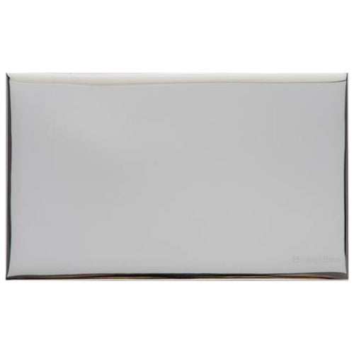 Winchester Range Polished Chrome Switches & Sockets, W02 - Double Blank Plate by Heritage Brass By M-Marcus