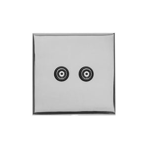 Winchester Range Polished Chrome Switches & Sockets, W02 - TV/FM Diplexed Socket by Heritage Brass By M-Marcus