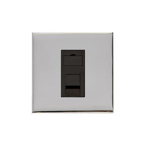 Winchester Range Polished Chrome Switches & Sockets, W02 - 1 Gang CAT6 by Heritage Brass By M-Marcus