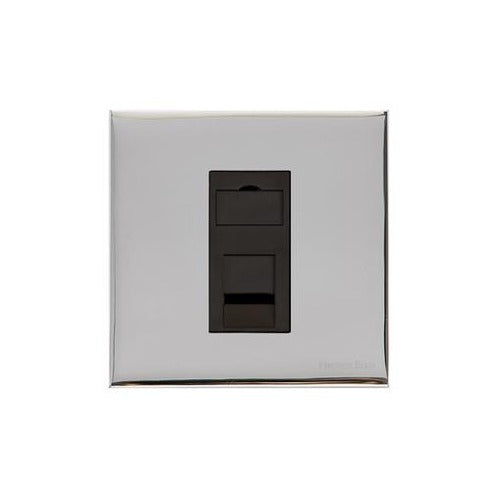 Winchester Range Polished Chrome Switches & Sockets, W02 - 1 Gang RJ45 by Heritage Brass By M-Marcus
