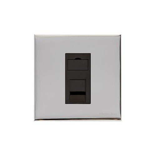 Winchester Range Polished Chrome Switches & Sockets, W02 - 1 Gang CAT6 by Heritage Brass By M-Marcus