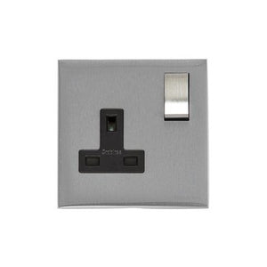Winchester Range Satin Chrome Switches & Sockets, W03 - Single Socket (13 Amp) by Heritage Brass By M-Marcus