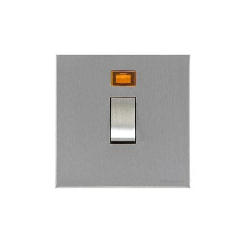 Winchester Range Satin Chrome Switches & Sockets, W03 - 20A Double Pole Switch with Neon by Heritage Brass By M-Marcus