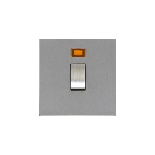 Winchester Range Satin Chrome Switches & Sockets, W03 - 20A Double Pole Switch with Neon by Heritage Brass By M-Marcus