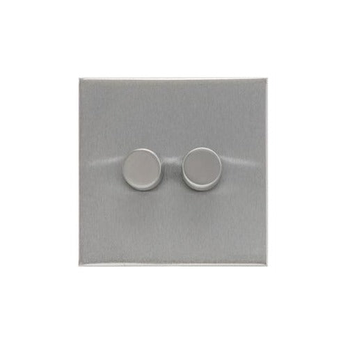 Winchester Range Satin Chrome Switches & Sockets, W03 - 2G Multi Location Secondary Dimmer by Heritage Brass By M-Marcus