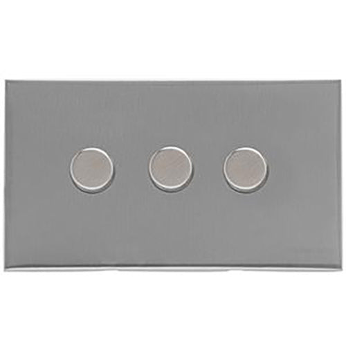 Winchester Range Satin Chrome Switches & Sockets, W03 - 3G Multi Location Secondary Dimmer by Heritage Brass By M-Marcus