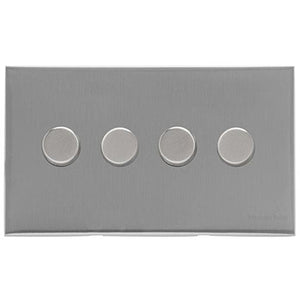 Winchester Range Satin Chrome Switches & Sockets, W03 - 4G Multi Location Secondary Dimmer by Heritage Brass By M-Marcus