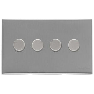 Winchester Range Satin Chrome Switches & Sockets, W03 - 4G Multi Location Primary Dimmer by Heritage Brass By M-Marcus