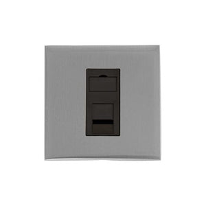 Winchester Range Satin Chrome Switches & Sockets, W03 - 1 Gang RJ45 by Heritage Brass By M-Marcus