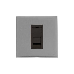 Winchester Range Satin Chrome Switches & Sockets, W03 - 1 Gang RJ45 by Heritage Brass By M-Marcus