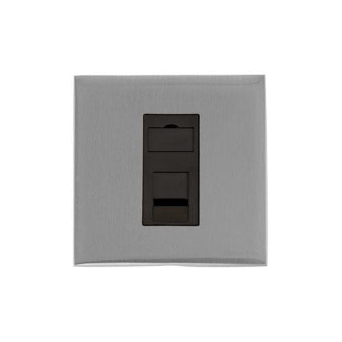 Winchester Range Satin Chrome Switches & Sockets, W03 - 1 Gang RJ45 by Heritage Brass By M-Marcus