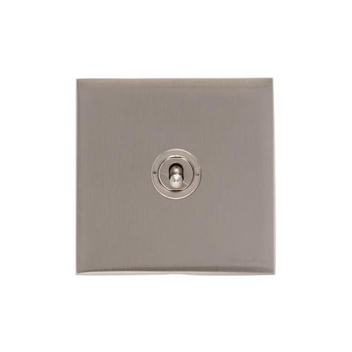Windsor Range Satin Nickel Switches & Sockets, WN5 - 1 Gang Toggle Switch by Heritage Brass By M-Marcus