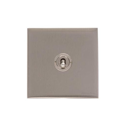 Windsor Range Satin Nickel Switches & Sockets, WN5 - 1 Gang Toggle Switch by Heritage Brass By M-Marcus