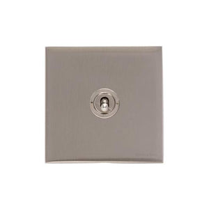 Windsor Range Satin Nickel Switches & Sockets, WN5 - 1 Gang Intermediate Toggle Switch by Heritage Brass By M-Marcus
