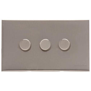 Windsor Range Satin Nickel Switches & Sockets, WN5 - 3G Multi Location Primary Dimmer by Heritage Brass By M-Marcus