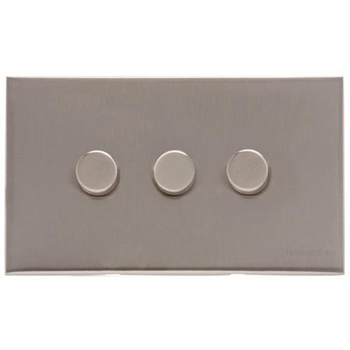 Windsor Range Satin Nickel Switches & Sockets, WN5 - 3G Multi Location Primary Dimmer by Heritage Brass By M-Marcus