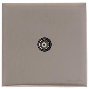 Winchester Range - Satin Nickel - 1 Gang Non-Isolated TV Coaxial Socket