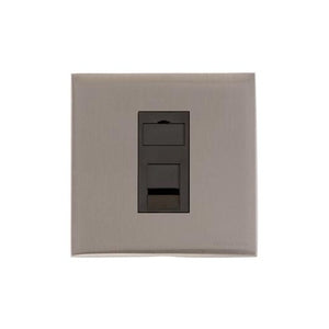 Winchester Range Satin Nickel Switches & Sockets, W05 - 1 Gang RJ45 by Heritage Brass By M-Marcus
