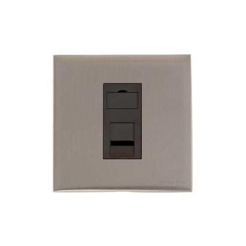 Winchester Range Satin Nickel Switches & Sockets, W05 - 1 Gang RJ45 by Heritage Brass By M-Marcus