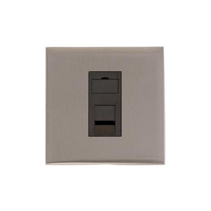 Winchester Range Satin Nickel Switches & Sockets, W05 - 1 Gang RJ45 by Heritage Brass By M-Marcus