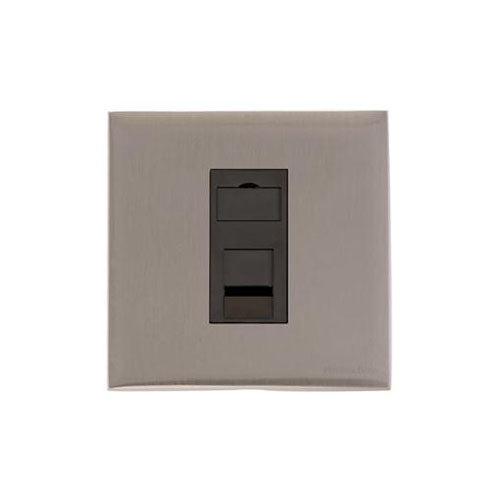 Winchester Range Satin Nickel Switches & Sockets, W05 - 1 Gang RJ45 by Heritage Brass By M-Marcus