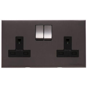 Winchester Range Matt Bronze Switches & Sockets, W09 - Double Socket (13 Amp) by Heritage Brass By M-Marcus