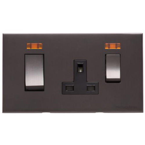 Winchester Range Matt Bronze Switches & Sockets, W09 - 45A Cooker Unit + 13A Socket by Heritage Brass By M-Marcus