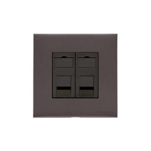 Winchester Range Matt Bronze Switches & Sockets, W09 - 2 Gang RJ45 by Heritage Brass By M-Marcus
