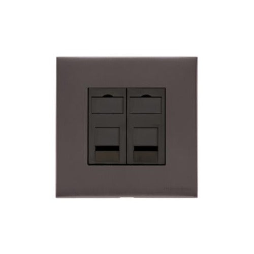 Winchester Range Matt Bronze Switches & Sockets, W09 - 2 Gang RJ45 by Heritage Brass By M-Marcus