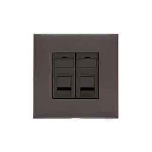 Winchester Range Matt Bronze Switches & Sockets, W09 - 2 Gang RJ45 by Heritage Brass By M-Marcus