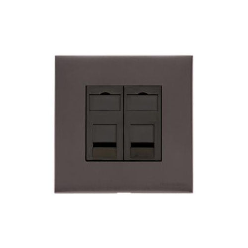 Winchester Range Matt Bronze Switches & Sockets, W09 - 2 Gang RJ45 by Heritage Brass By M-Marcus