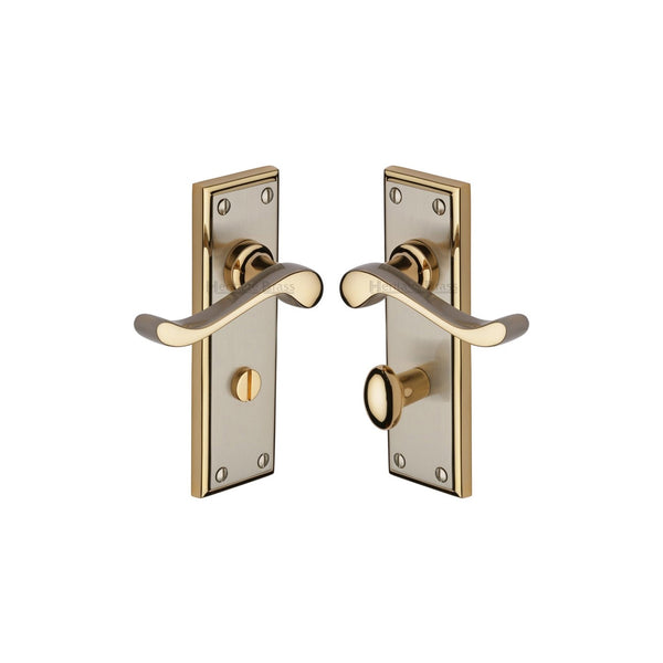 Edwardian Door Handle on Plate by M Marcus - Heritage Brass