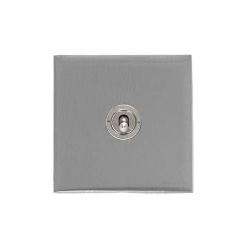 Windsor Range Satin Chrome Silk Switches & Sockets, WN35 - 1 Gang Toggle Switch by Heritage Brass By M-Marcus