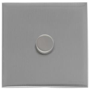 Heritage Brass Electrical, Winchester Range - Satin Chrome Silk - 1 Gang Dimmer (400 watts), 1 Gang Dimmer (400 watts), 1 Gang Dimmer (400 watts)