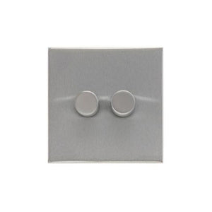 Winchester Range Satin Chrome Silk Switches & Sockets, W35 - 2G Multi Location Primary Dimmer by Heritage Brass By M-Marcus