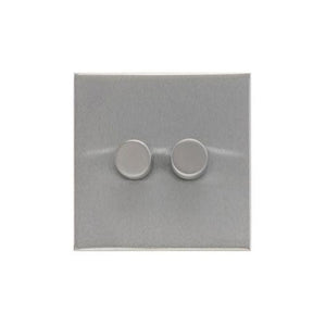 Windsor Range Satin Chrome Silk Switches & Sockets, WN35 - 2G Multi Location Primary Dimmer by Heritage Brass By M-Marcus