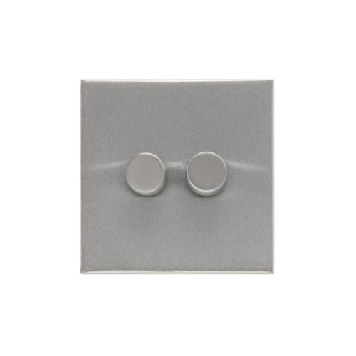 Winchester Range Satin Chrome Silk Switches & Sockets, W35 - 2G Multi Location Secondary Dimmer by Heritage Brass By M-Marcus