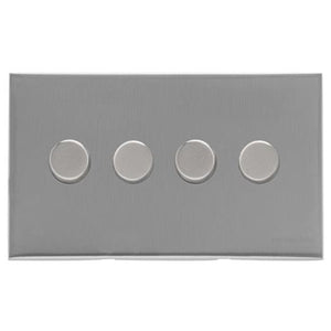 Winchester Range Satin Chrome Silk Switches & Sockets, W35 - 4G Multi Location Secondary Dimmer by Heritage Brass By M-Marcus