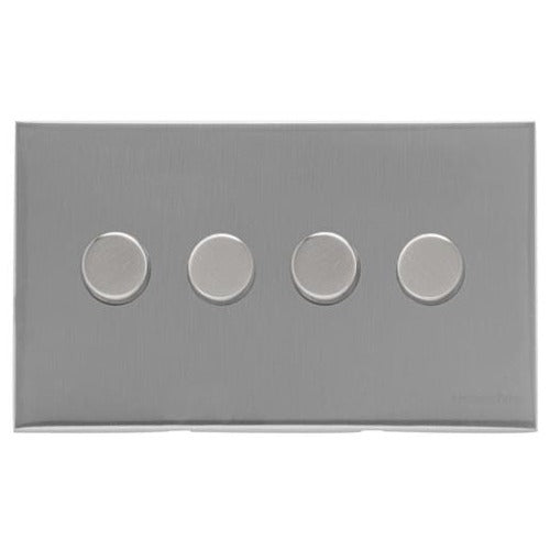 Winchester Range Satin Chrome Silk Switches & Sockets, W35 - 4G Multi Location Secondary Dimmer by Heritage Brass By M-Marcus