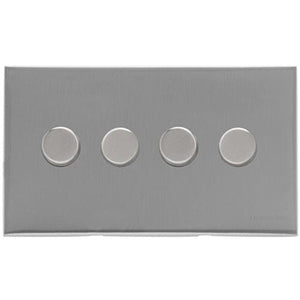 Windsor Range Satin Chrome Silk Switches & Sockets, WN35 - 4G Multi Location Secondary Dimmer by Heritage Brass By M-Marcus