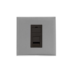 Winchester Range Satin Chrome Silk Switches & Sockets, W35 - 1 Gang RJ45 by Heritage Brass By M-Marcus