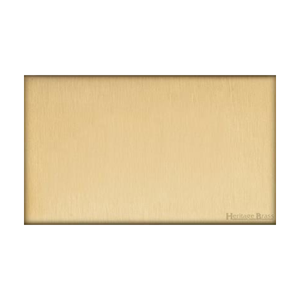 Windsor Range Matt Brass Switches & Sockets, WN40 - Double Blank Plate by Heritage Brass By M-Marcus