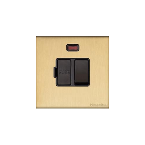Windsor Range Matt Brass Switches & Sockets, WN40 - Switched Spur with Neon (13 Amp) by Heritage Brass By M-Marcus